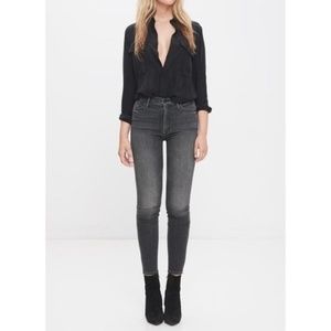 Mother The Swooner High Waist Jeans "One Last Time" Gray Wash 29